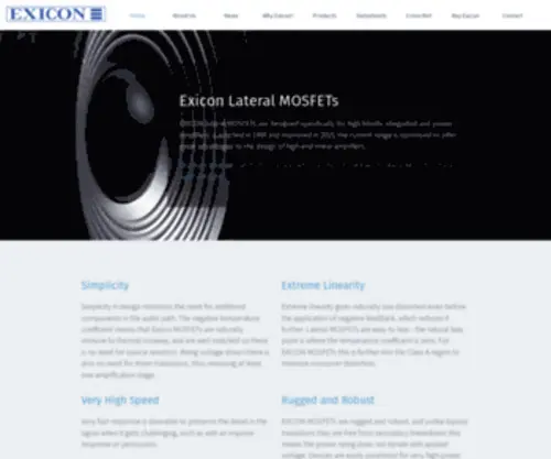Exicon.info(Exicon Lateral MOSFETS) Screenshot