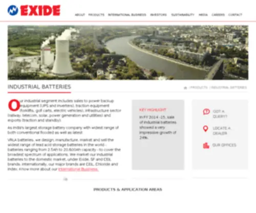 Exide4U.com(Exide Industries Limited) Screenshot