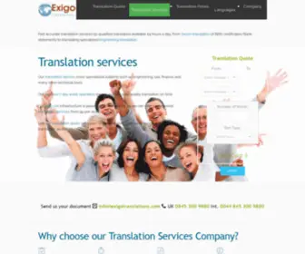 Exigotranslations.com(Translation Services Company) Screenshot