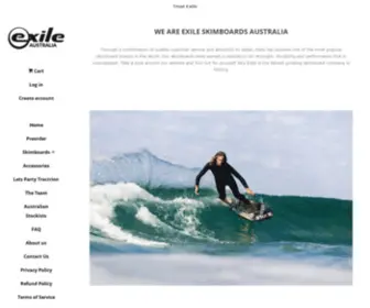 Exileskimboards.com.au(Exile Skimboards Australia) Screenshot