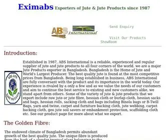 Eximabs.com(Major exporter of Jute & Jute Products) Screenshot