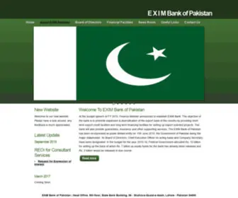 Eximbank.gov.pk(EXIM’s mandate) Screenshot