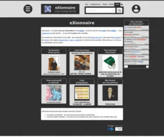 Exionnaire.com(Le dico site des mots) Screenshot