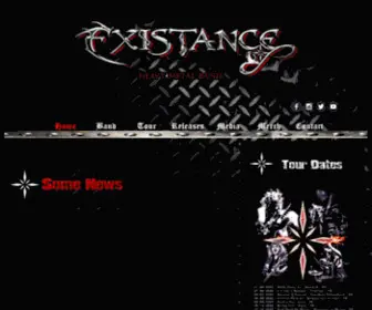 Existanceband.com(HEAVY METAL) Screenshot