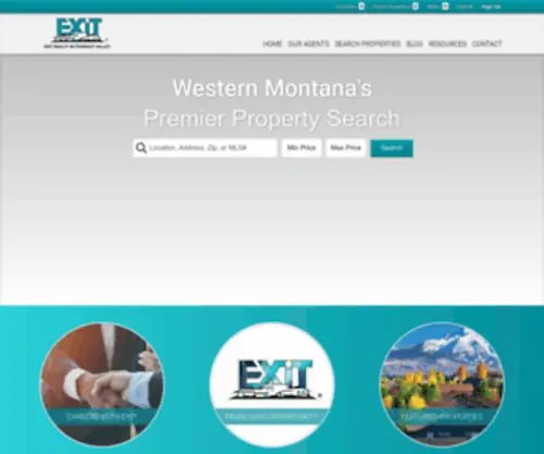 Exitmt.com(Bitterroot Valley Real Estate and Homes for Sale) Screenshot