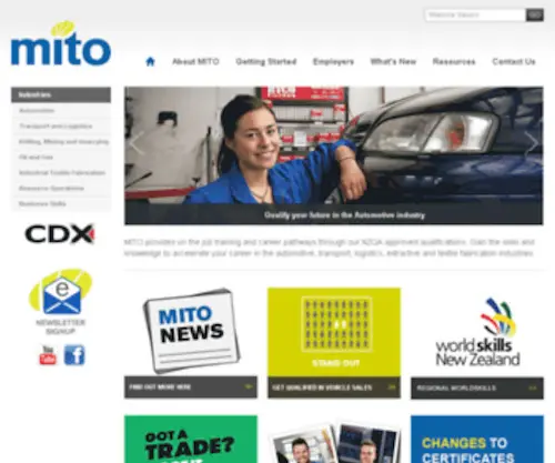 Exito.org.nz(Industry Training) Screenshot