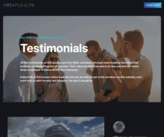 Exituselite.net(Testimonials) Screenshot