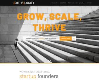 Exitvelocity.com(Personalized Startup Advisory and VC Studio) Screenshot