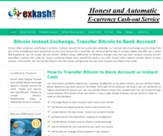 Exkash.com(Bitcoin into Bank account worldwide Perfect money into Bank account Bitcoin ATM Debit Card (cashout)) Screenshot
