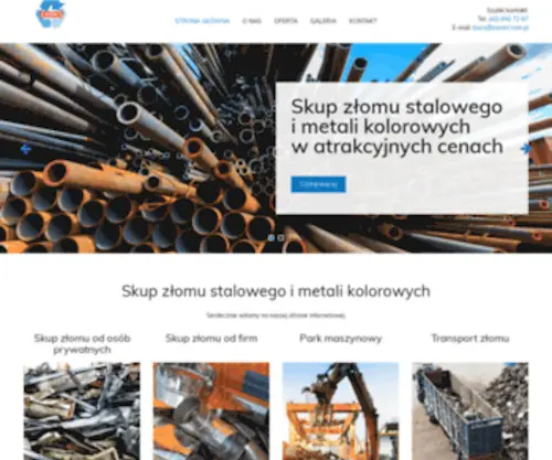 Exmet.com.pl(Skup złomu stalowego i metali kolorowych) Screenshot