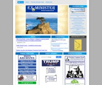 Exminister.org(Ex-Minister International website main page) Screenshot