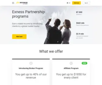 Exnesstrade.pro(Our Partnership program) Screenshot