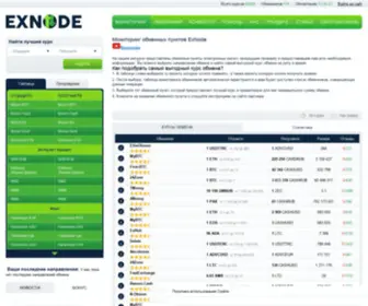 Exnode.ru(Мониторинг обменников криптовалют онлайн) Screenshot