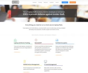 Exo5.com(Enterprise Laptop Tracking and Security) Screenshot