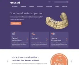 Exocad.com(Your freedom is our passion) Screenshot