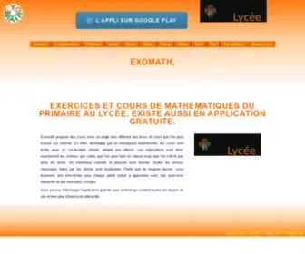 Exomath.fr(Exomath) Screenshot