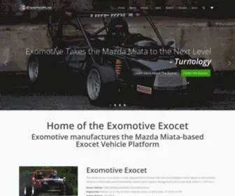 Exomotive.com(US Manufacturer of Exocars & Kit Cars) Screenshot