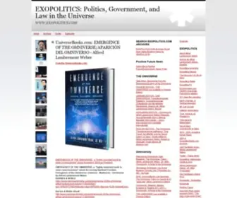 Exopolitics.com(Politics, Government, and Law in the Universe) Screenshot