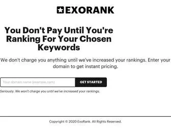 Exorank.com(Contact with domain owner) Screenshot
