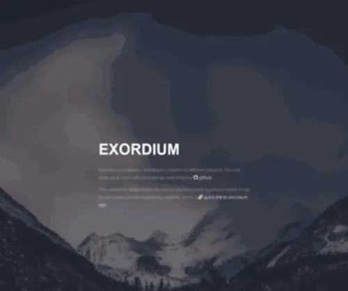 Exordium.dev(Exordium) Screenshot