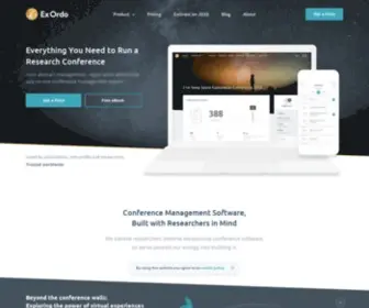 Exordo.com(Intelligent Conference Management Software) Screenshot