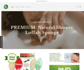 Exorialoofah.com(Exoria Loofah) Screenshot