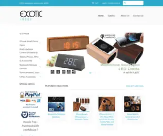 Exotic-Ideas.com(Technological gizmos to brighten you life. High tech wonders) Screenshot