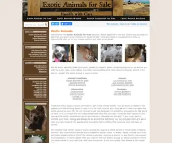 Exoticanimalsforsale.net(Exotic Animals For Sale) Screenshot