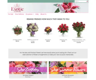 ExoticFlowers.biz(Cohasset Florist) Screenshot