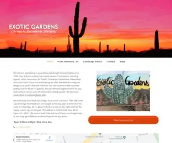 ExoticGardens.biz(Cactus & Succulent Nursery) Screenshot