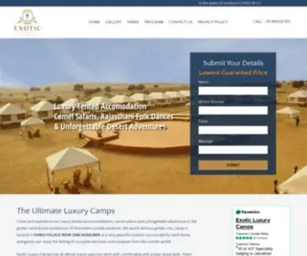 Exoticluxurycamps.com(Exotic Luxury Camp) Screenshot