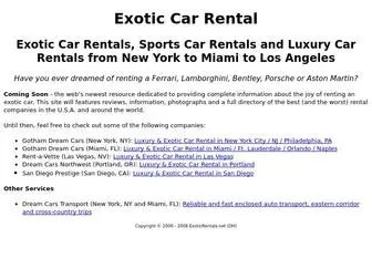 Exoticrentals.net(Exotic Car Rental) Screenshot