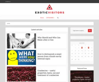 ExoticVisitors.com(Travel blog) Screenshot