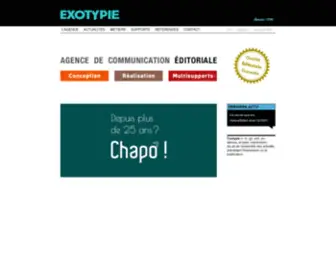 Exotypie.com(Agences de communication éditoriale) Screenshot