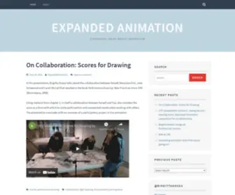 Expandedanimation.net(Expanding ideas about animation) Screenshot