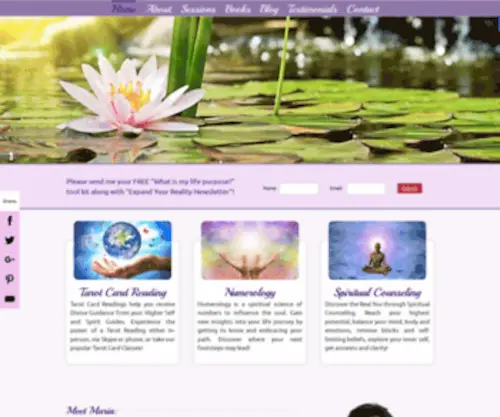 Expandreality.com(Expand Reality Spiritual Services home page by Maria Sidorova) Screenshot