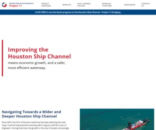 Expandthehoustonshipchannel.com(Port of Houston) Screenshot