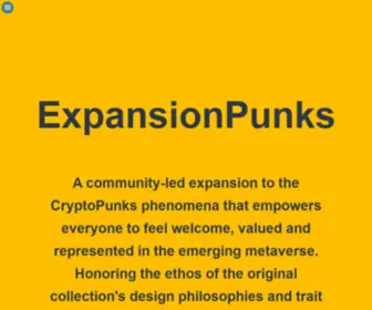 Expansionpunks.com(XPUNKS) Screenshot
