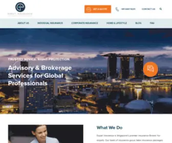 Expatinsurance.com.sg(Insurance for Global Professionals) Screenshot