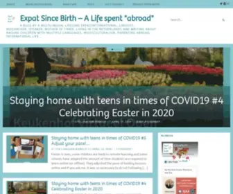 Expatsincebirth.com(A Life spent "abroad"a blog by a multilingual lifelong expat/international) Screenshot