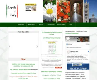 Expatsinitaly.com(Expats in Italy) Screenshot