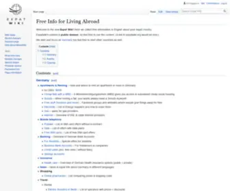 Expatwiki.org(Free Info for Living Abroad) Screenshot