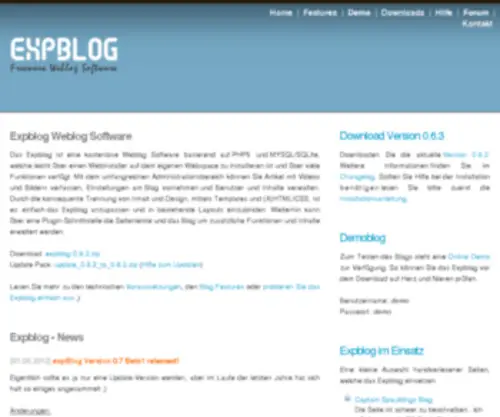 Expblog.net(Weblog) Screenshot