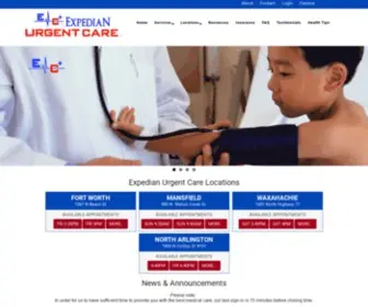 Expediancare.com(Expedian Urgent Care Medical Centers in Mansfield) Screenshot