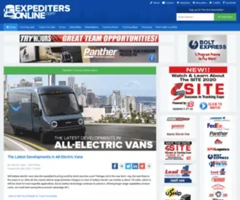 Expeditersonline.com(Expedited Trucking Owner Operator Careers and Truck Sales) Screenshot