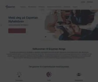 Experian.no(Experian Norge) Screenshot
