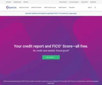 Experiandirect.com(Check Your Free Credit Report & FICO® Score) Screenshot