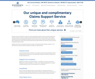 Experien.com.au(Experien Insurance) Screenshot