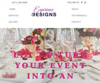 Experience-Designs.com(Special Event Planner) Screenshot