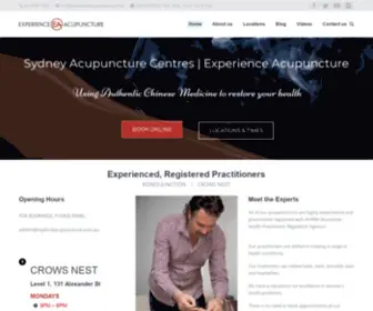 Experienceacupuncture.com.au(Experienced Acupuncture Clinic in Sydney) Screenshot